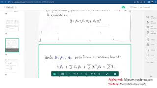 Regresión por mínimos cuadrados no lineal Regresión cuadrática en Matlab [upl. by Ilrebmik284]