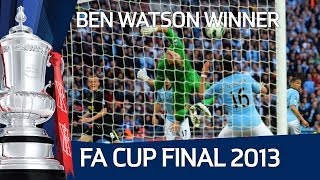 Ben Watsons winning goal for Wigan vs Manchester City FA Cup Final 2013 [upl. by Apurk779]