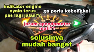 lampu mil vixion nyala terus  lampu mil vixion nyala terus saat mesin hidup shorts [upl. by Allekim]