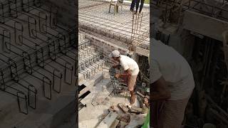 Zig zag staircase ring  চেন সিঁড়ির রিং বাধা  construction staircase yt shortsvideo [upl. by Nwahsad146]