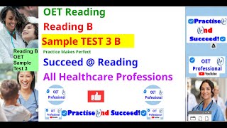 OET Sample Test 3 B Reading [upl. by Kitti]