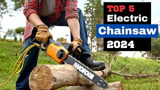 Top 5 Best Electric Chainsaw for 2024 [upl. by Suhsoj]