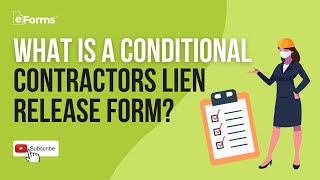 Conditional Contractors Lien Release Form  EXPLAINED [upl. by Punak]