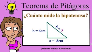 Cómo calcular la hipotenusa de un triángulo rectángulo [upl. by Annaiel235]