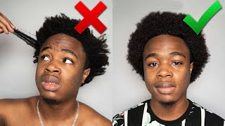 How To Detangle Your 4C4B Hair  Mens Hair Tutorial  King Infinity [upl. by Cahra704]