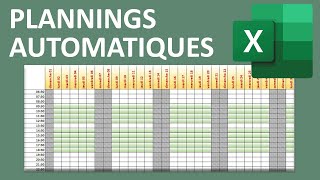 Créer des calendriers et plannings automatiques avec Excel [upl. by Lebaron510]