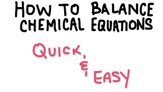 How to Balance a Chemical Equation EASY [upl. by Ariamoy99]