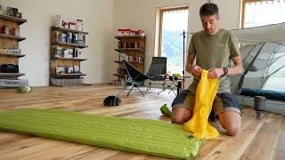 Comment gonfler un matelas gonflable Exped  Avec le sacpompe Schnozzel [upl. by Norraj]