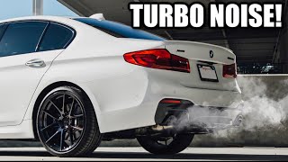 BMW M550I Exhaust Pure Sound V8  Revs Acceleration Idle  High Flow Downpipes [upl. by Cherey]