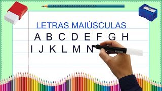 Aprenda a Escrever o Alfabeto com letras de FORMA MAIÚSCULAS  Caligrafia  ITO ABC  Em português [upl. by Goldsmith]