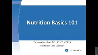 Nutrition basics [upl. by Gipps]