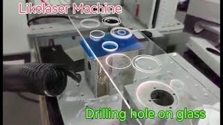 laser glass drill Subnanosecond laser drilling holes in 8mm thick glass [upl. by Pancho]