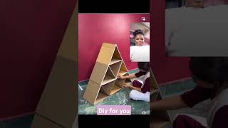 Diy shoe rack with papediy homedecor 2024 viralshort papercraft [upl. by Mattheus]