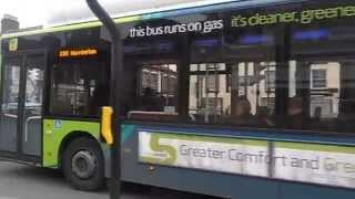 Arriva gas powered X30 passenger bus at Frodsham Cheshire England on 4414 [upl. by Giltzow]