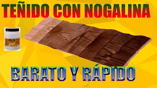 APRENDE a Teñir madera con NOGALINA 🖌️ o extracto de NOGAL a esponja o pincel [upl. by Aelegna]