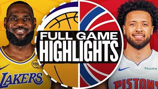 LAKERS at PISTONS  FULL GAME HIGHLIGHTS  November 4 2024 [upl. by Bunch]