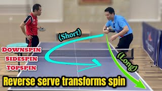 How to change the spin of reverse serve and serve short and long  Ti Long tutorial amp fixes [upl. by Lebasy]