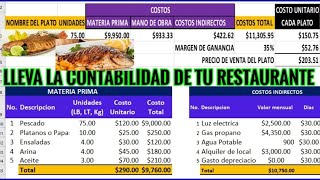 Cómo llevar la contabilidad de un restaurante la contabilidad de un restaurante en ex excel [upl. by Graff]