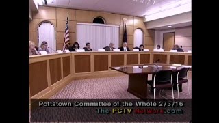 Pottstown Borough Council Meeting Feb 3 2016 [upl. by Stucker]