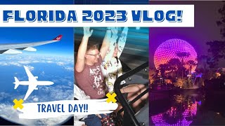 Florida 2023 VLOG Travel Day  Day 1 Manchester to Orlando International ✈️ Disney WorldEpcot [upl. by Millman]