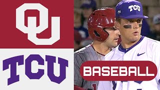 Oklahoma vs 12 TCU BASEBALL Game Full Highlights 2024 [upl. by Aicinat]