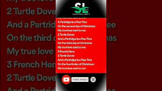 The 12 Days of Christmas lyrics lyrics songs songlyrics song 12daysofchristmas christmas [upl. by Otrebide]