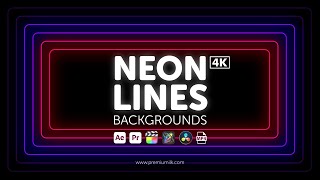 Neon Lines Backgrounds After Effects  Premiere Pro MOGRTs  4K MP4 [upl. by Abie]