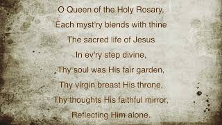 O Queen Of The Holy Rosary  Ellacombe  hymn organ lyrics ourlady [upl. by Sixel]