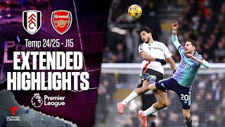 Fulham vs Arsenal  Highlights Premier League  Jornada 15  Telemundo Deportes [upl. by Darcie]