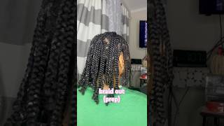 braid out on medium length natural hair curlyhair naturalhairstyles braids [upl. by Acirat924]