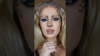 Leopard makeup 🐆 Hot or not 🌙with Wiktoria Gąsiewska ✨ leopard leopardmakeup halloween [upl. by Yrehc]