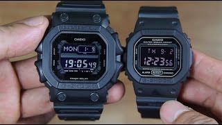 CASIO GSHOCK GX56BB1 VS GSHOCK DW5600MS1 SIDE BY SIDE [upl. by Anelas]