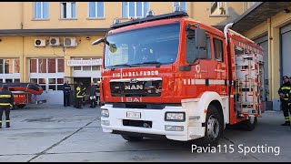 SBarbara 2019 Sirena a fischio  tutti i mezzi del Comando  VVF Pavia [upl. by Marice]