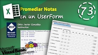 Promediar Notas en un UserForm  VBA Excel 2016 73 [upl. by Vladi]