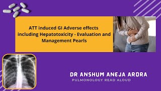 Anti  TB drugs side effects and Hepatotoxicity Management Pearls [upl. by Ethan]