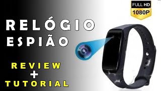 Relógio ESPIÃO Full HD 1080p com Câmera Escondida Como gravar com o Relógio Espião TUTORIAL PTBR [upl. by Ulrick]