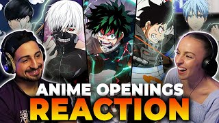 We reacted to 20 ANIME OPENINGS and ranked ALL OF THEM PART 2 [upl. by Nnyleitak]