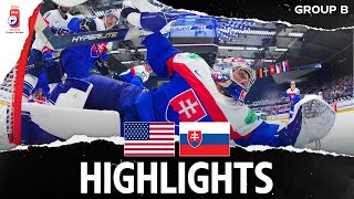 Highlights  USA vs Slovakia  2024 MensWorlds [upl. by Sirraf]