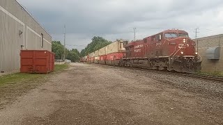 CPKC 8865 8808 9808 at Alliston Ontario [upl. by Ymmak]