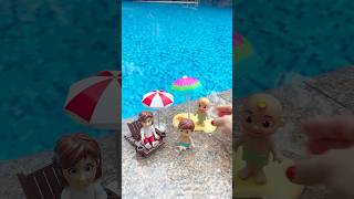 Cute Little JJ Doll POOL TIME😍 cocomelon cute cocomelonlover shorts best mama viralshor [upl. by Gradeigh645]