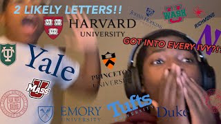 COLLEGE DECISIONS REACTIONS 2024  2 LIKELY LETTERS Harvard Yale Princeton Duke T20… [upl. by Ataynik]