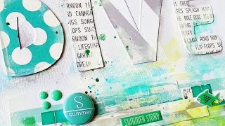 Scrapbooking Mixed Media Process Hip Kit July Kits [upl. by Ahsercel776]