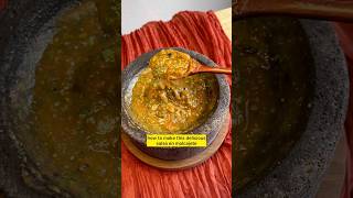 Salsa en Molcajete always tastes better 😋 salsa recetas mexicanfood recipe cooking molcajete [upl. by Isus]