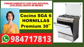 cocina 6 hornillas quemadores a gas natural calidda cocina precio oferta catalogo credicalidda [upl. by Enutrof]