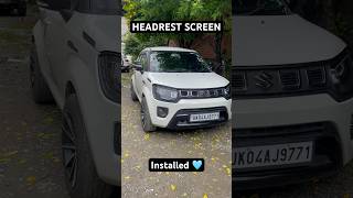 Headrest screens installed in ignis 🩵💫 automotivediy custommania automobile modification [upl. by Erena]