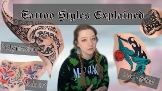 Tattoo Styles Explained  Part 3  Ornamental Tribal NeoTribal Polynesian Folk Art Tattoos [upl. by Hobart698]