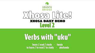 UBuntu Bridge Lesson Video Sample quotVerbs with ukuquot [upl. by Ynomrah836]