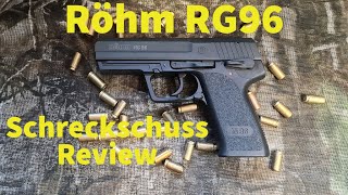 RÖHM RG96 Schreckschuss Pistole Review  Schusstest [upl. by Merci]