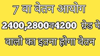 7pay commission after salary of 24002800 and 4200 Grade Pay [upl. by Mani]