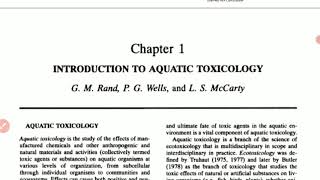 Introduction to aquatic toxicology  Complete Lecture  AquaticToxicology environmentalToxicology [upl. by Krum]